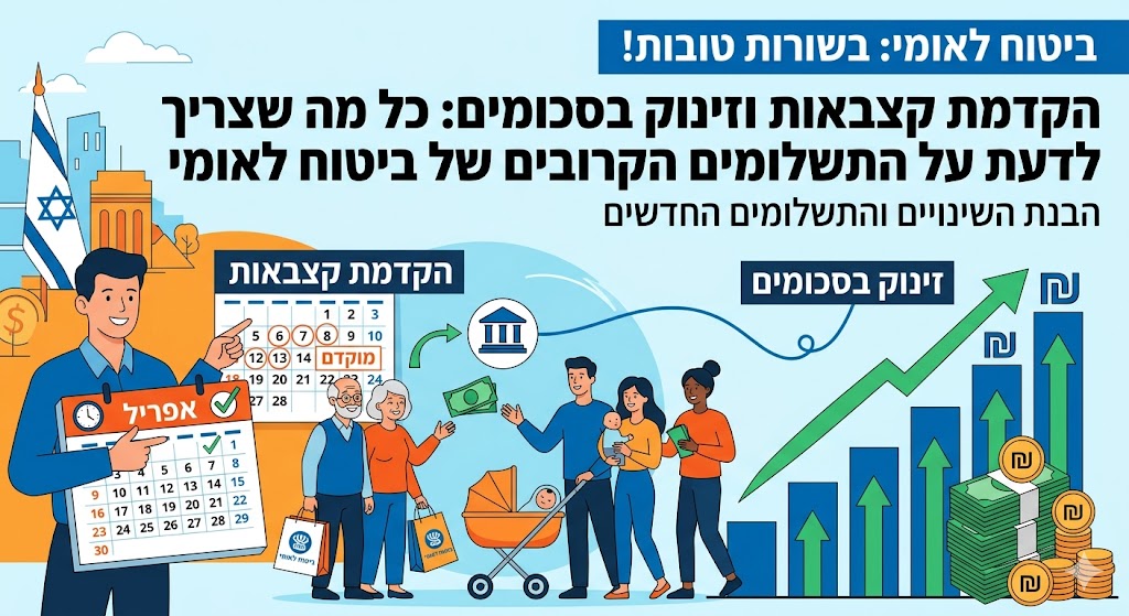 כל מה שצריך לדעת על התשלומים הקרובים של ביטוח לאומי