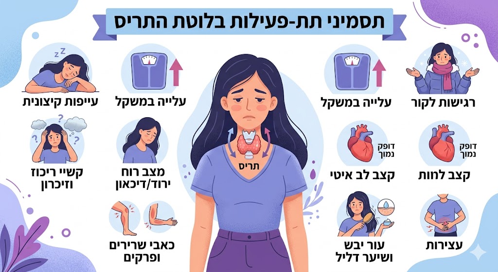 תת פעילות בלוטת התריס תסמינים