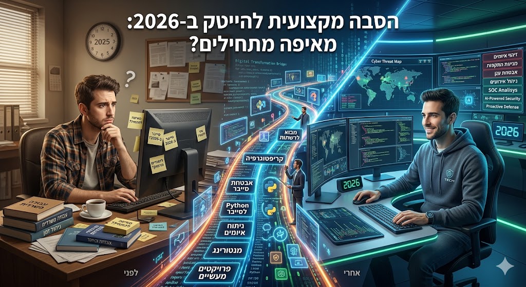 הסבה מקצועית להייטק ב-2026