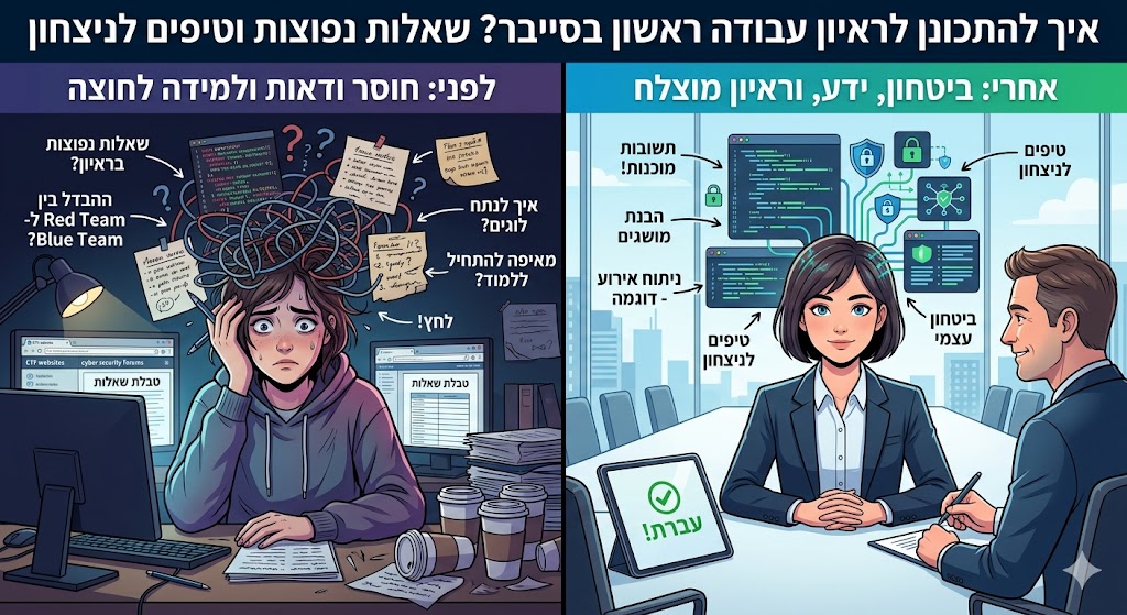 להתכונן לראיון עבודה ראשון בסייבר